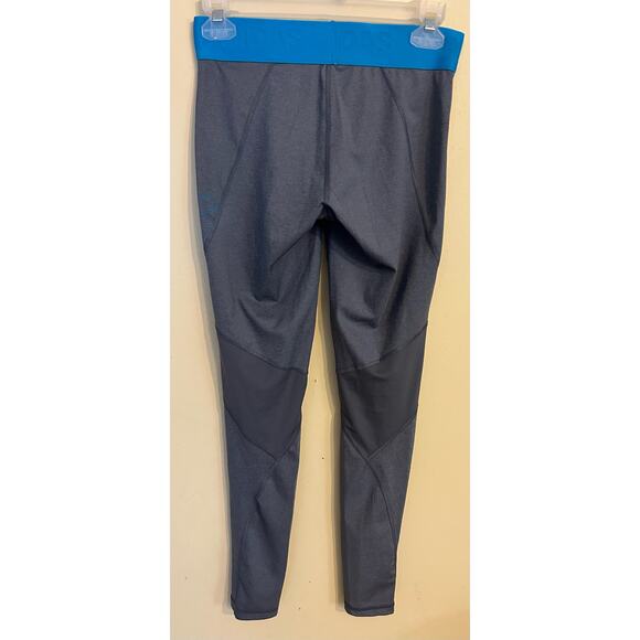 Adidas women’s gray/blue full length leggings compression size small - Picture 2 of 3